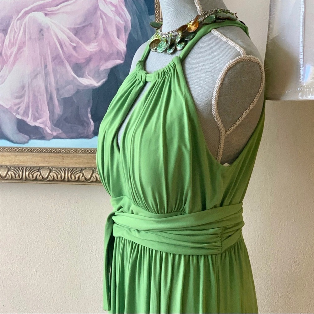 Like New Spectacular Bright Green Cocktail Dress A Sexy Design Size 14 - Picture 5 of 7
